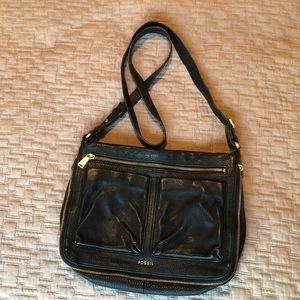 Black Fossil Crossbody Purse